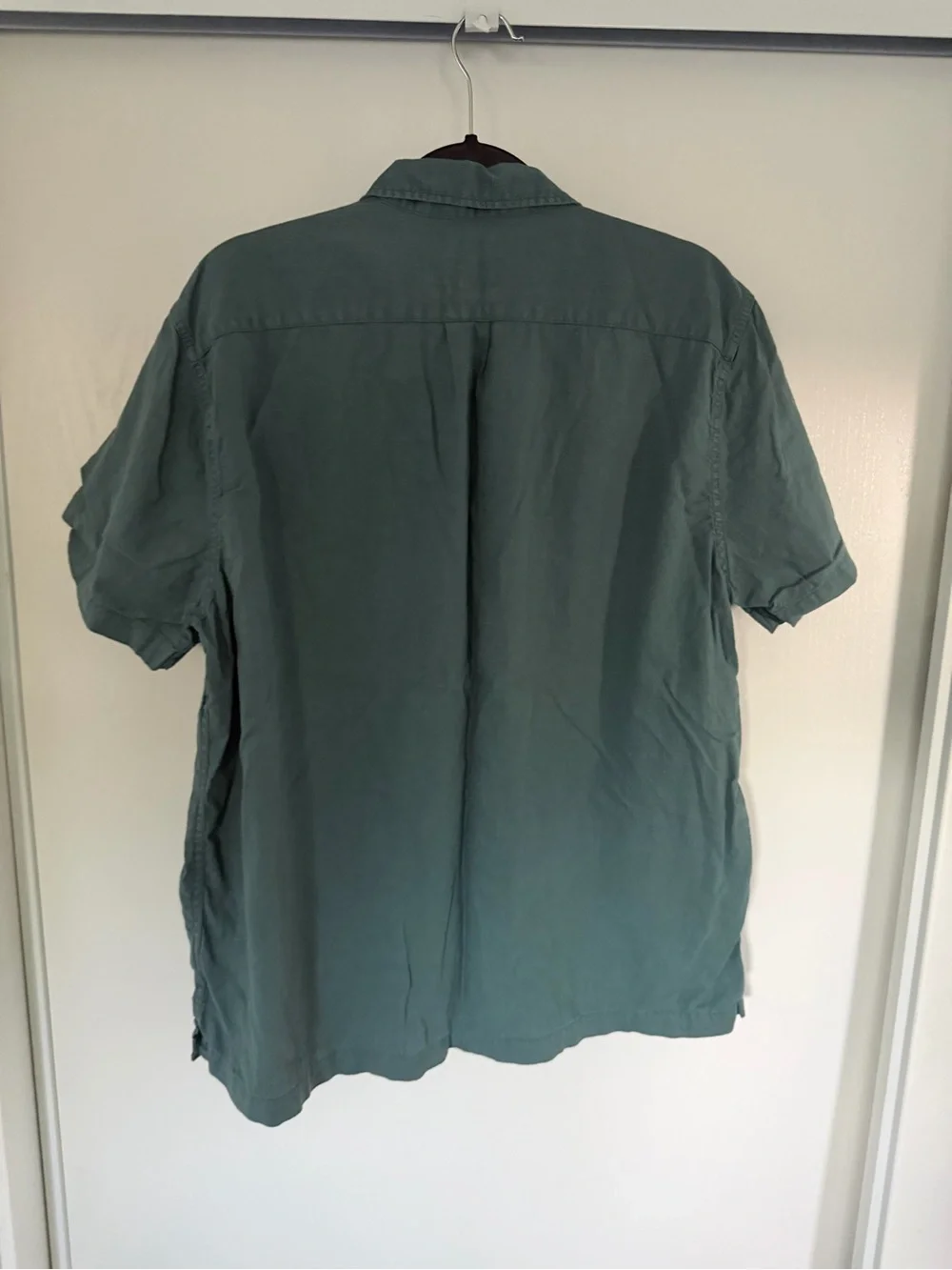 J. Crew Short-Sleeve Button-Down Shirt in Green